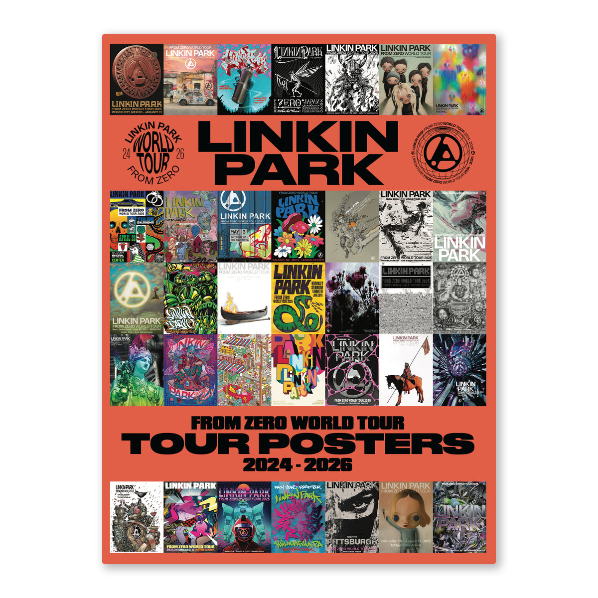 PRE-ORDER Linkin Park "FROM ZERO WORLD TOUR: Tour Posters (2024-2026)" Book
