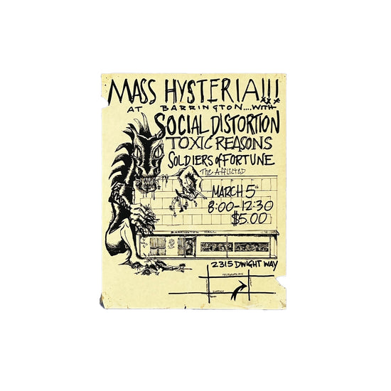 Kill Your Idols "MASS HYSTERIA" Vintage Flyer
