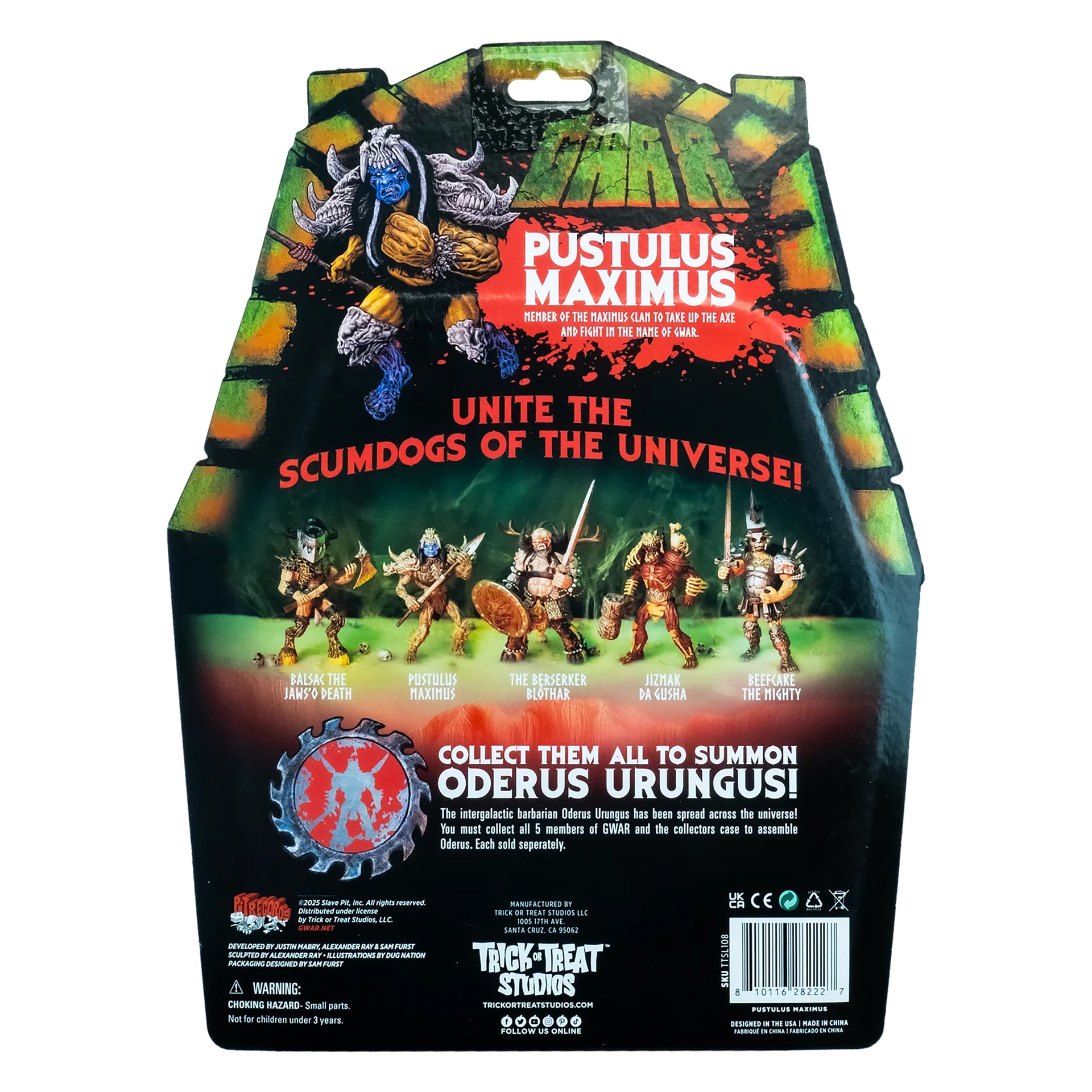 GWAR x TRICK OR TREAT "Pustulus Maximus" Action Figure