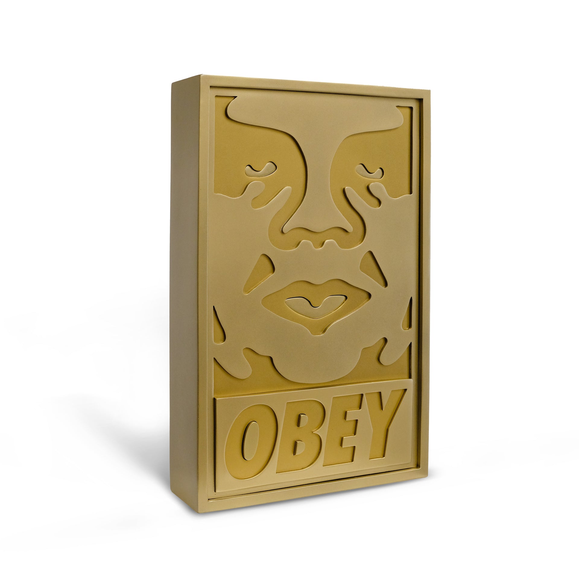 Shepard Fairey "Icon Face (Gold)" Sculpture Edition