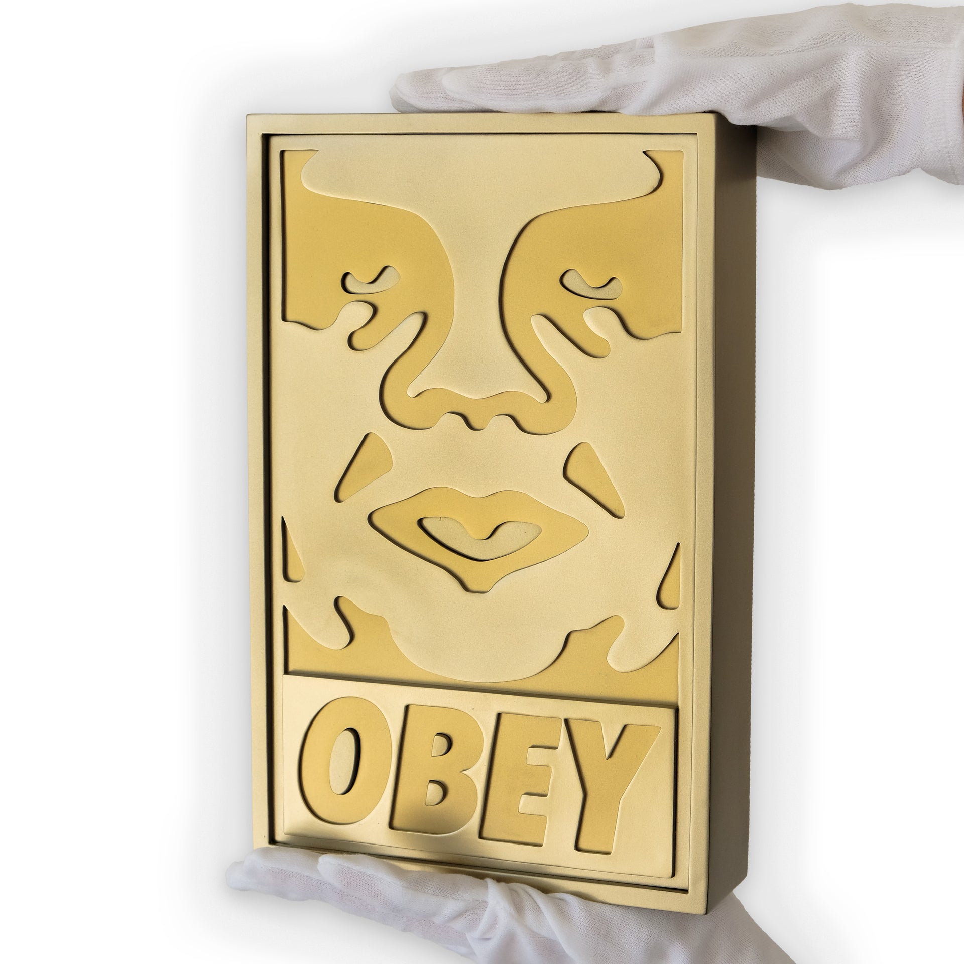 Shepard Fairey "Icon Face (Gold)" Sculpture Edition