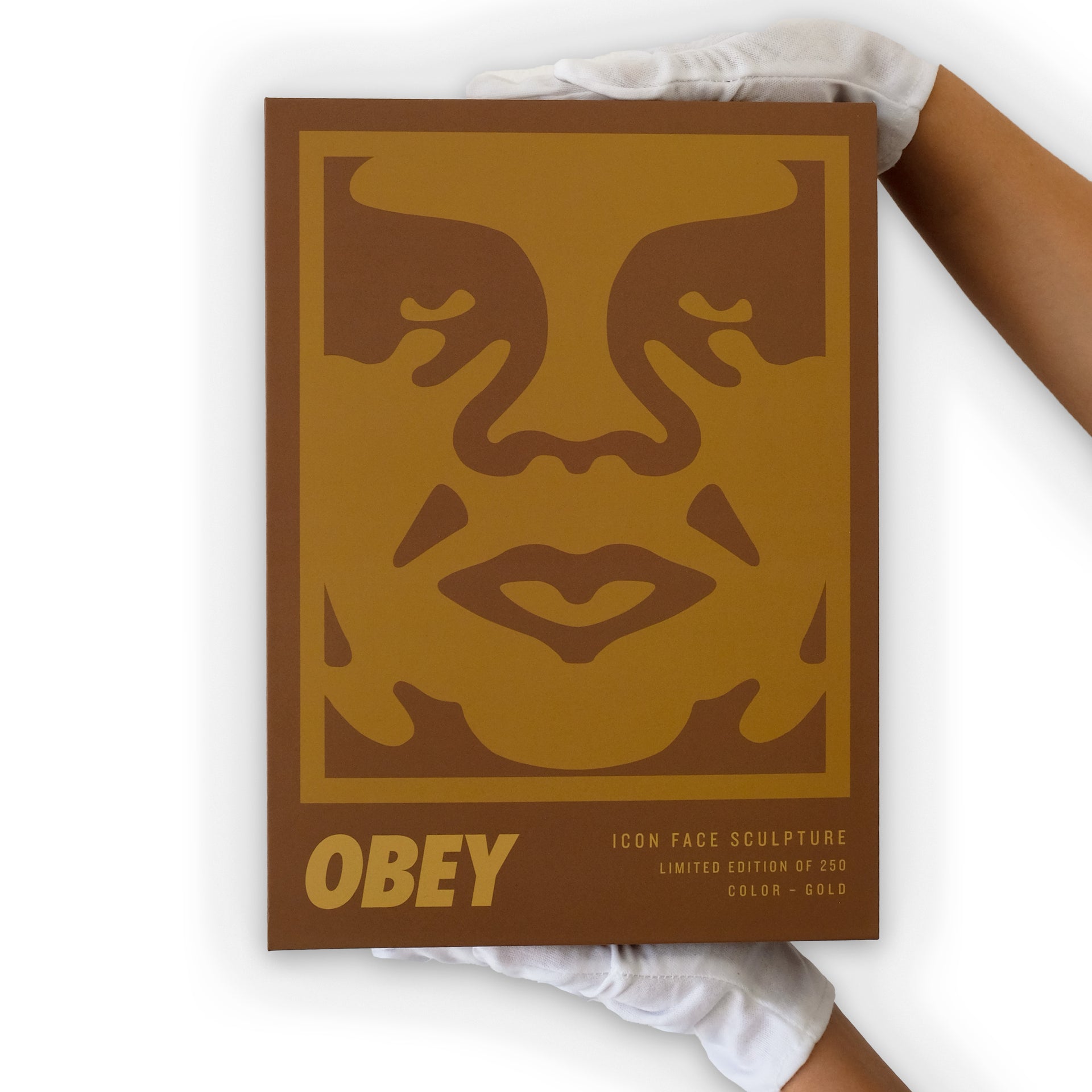 Shepard Fairey "Icon Face (Gold)" Sculpture Edition