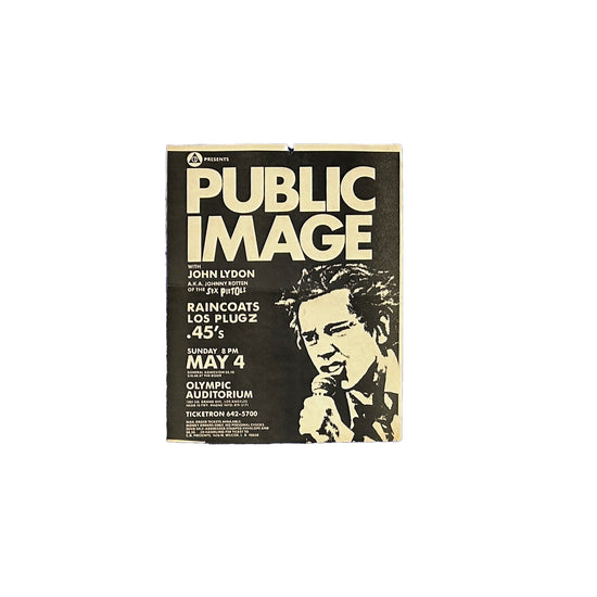 Kill Your Idols "P.I.L." Vintage Flyer