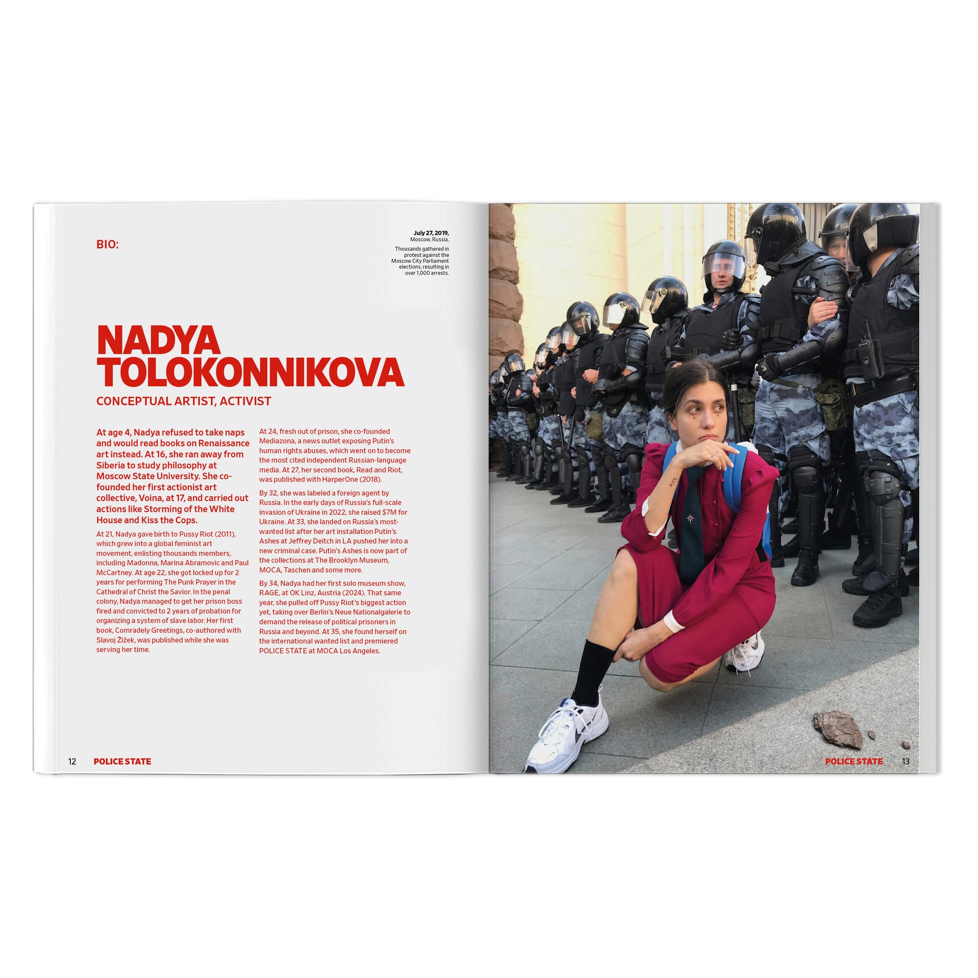 PRE-ORDER Nadya Tolokonnikova (PUSSY RIOT) "Police State" Book