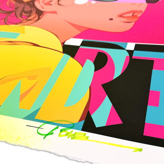 POSE "Bande" Hand-Embellished Print