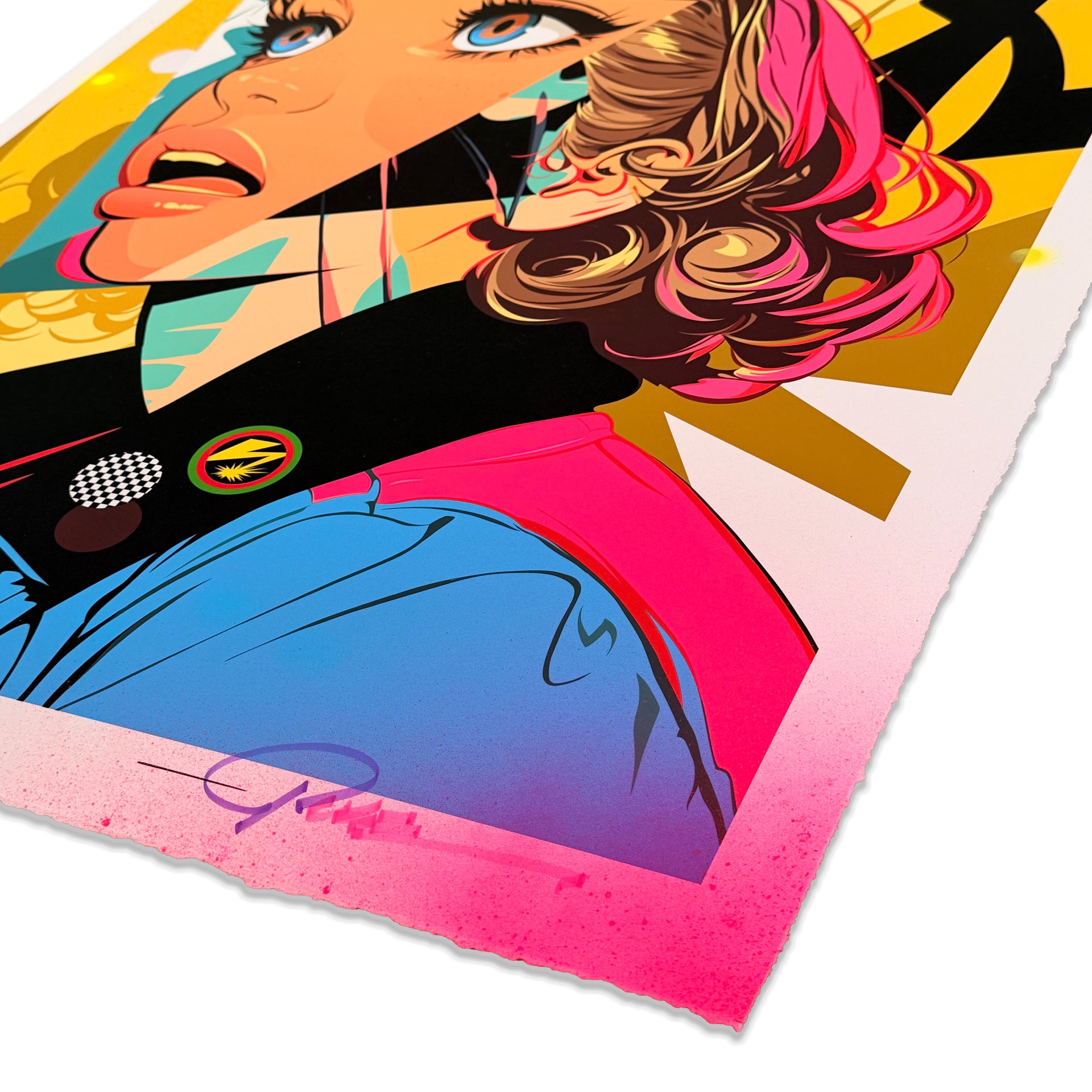 POSE "Sharp" & "Bande" Hand-Embellished Print Set