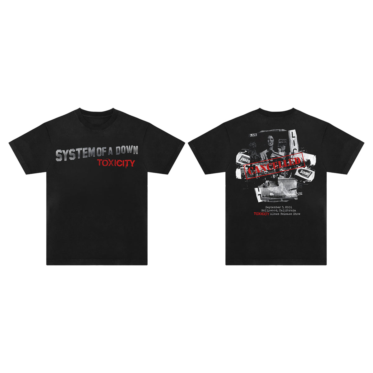 System Of A Down "Toxicity Album Release Party (Black)" T-Shirt