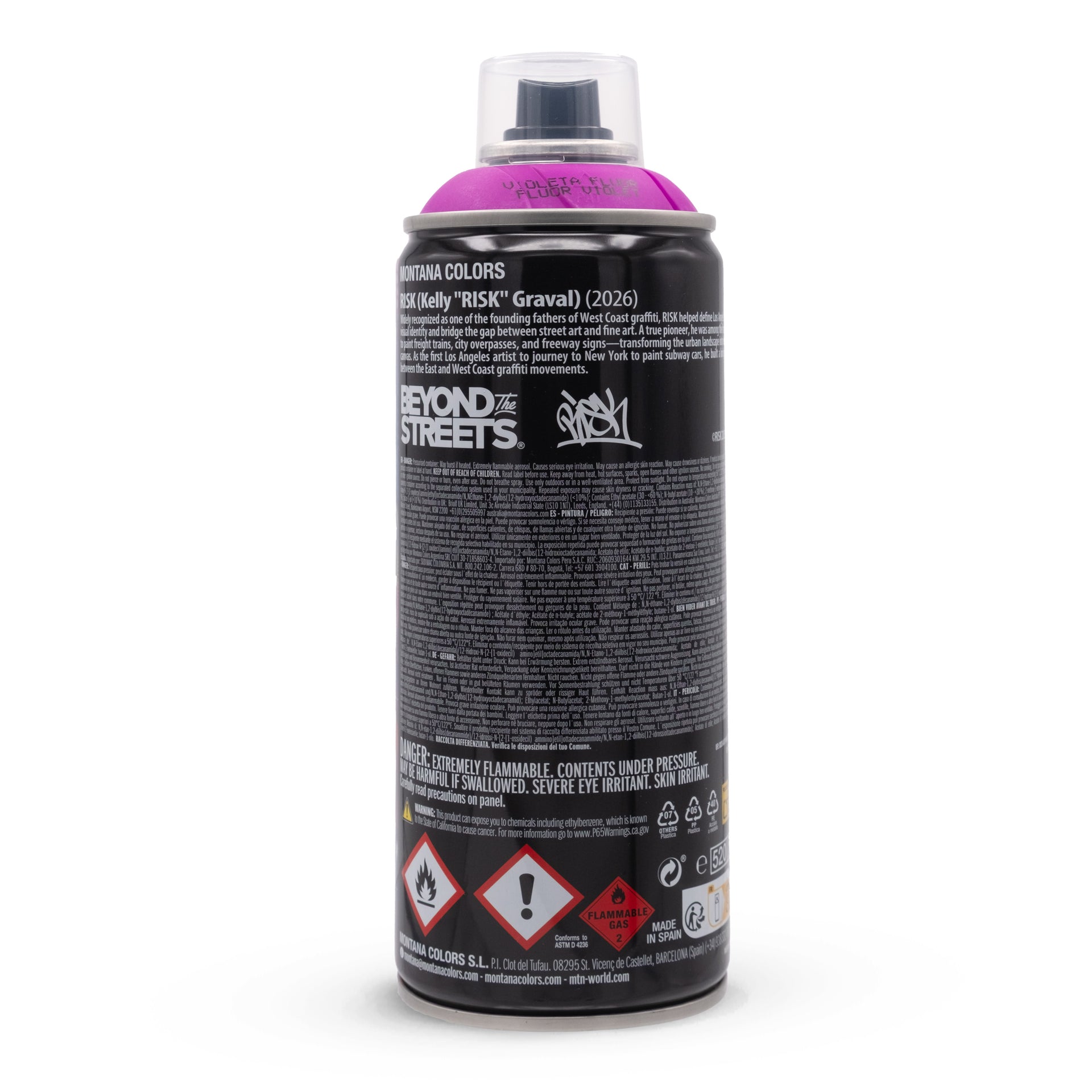 RISK "Limited Edition MTN Spray Paint Can (Fluorescent Violet)"