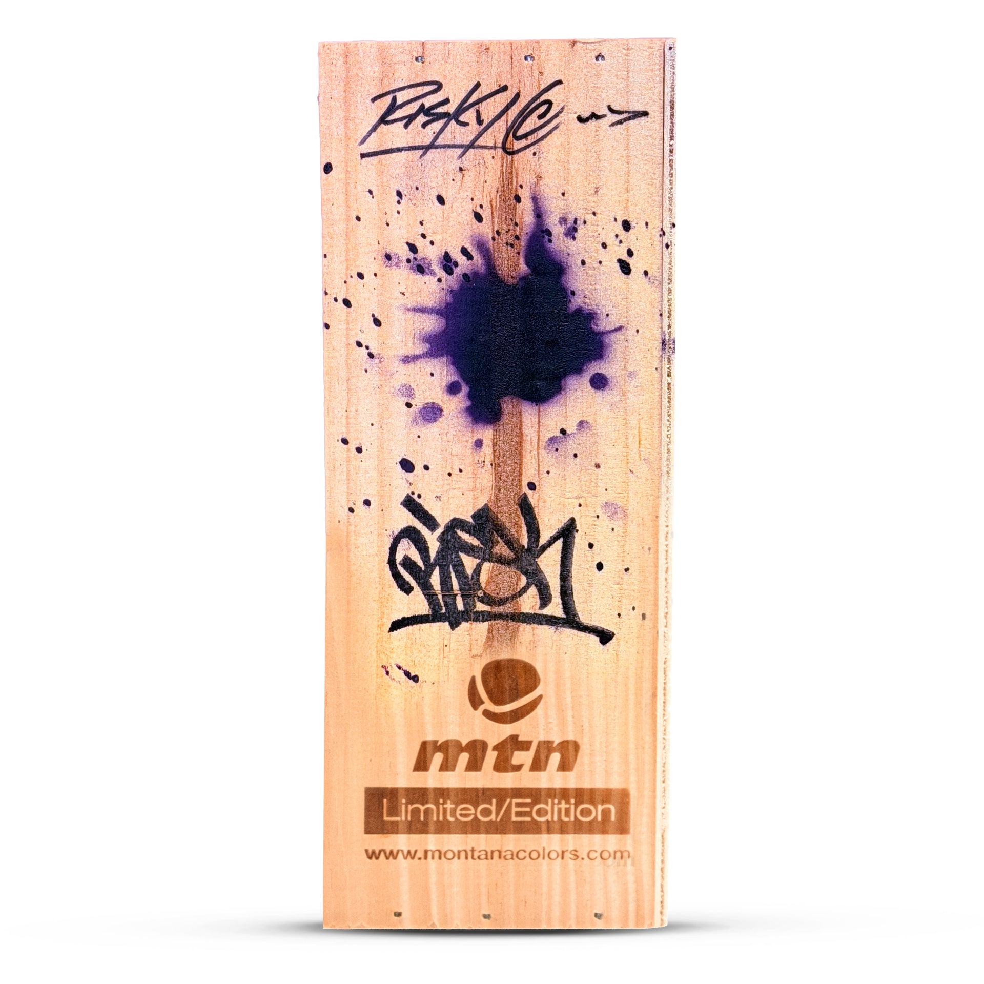 RISK "SIGNED & Embellished Limited Edition MTN Spray Paint Can (Fluorescent Violet)"