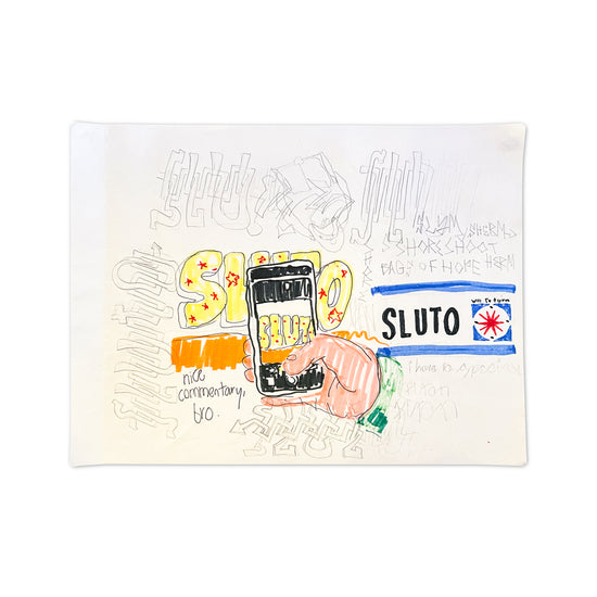 Elberto SLUTO Muller "Untitled 12" Original Sketchbook Page