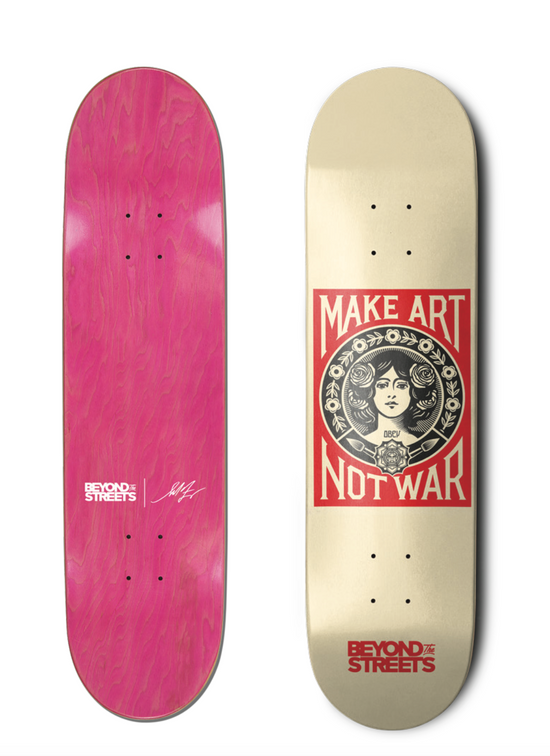 Shepard Fairey "Make Art Not War" Skate Deck