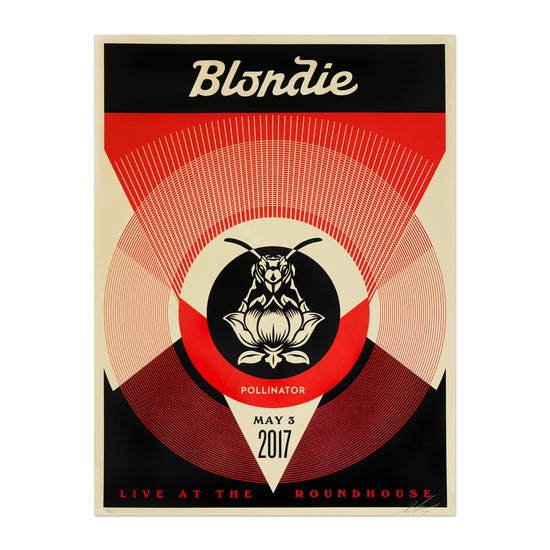 Shepard Fairey "Live at the Roundhouse (Black), 2017" Archive Print