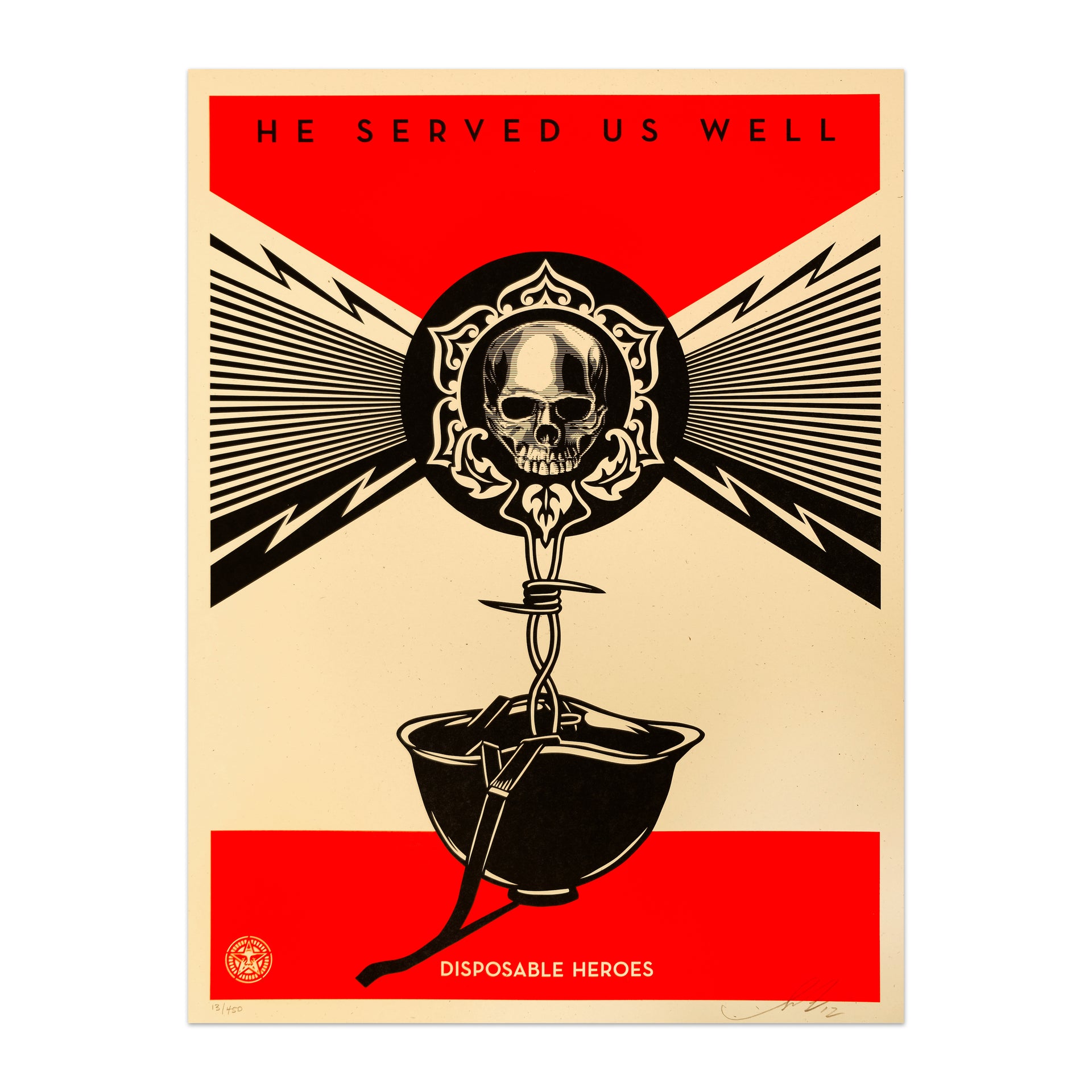 Shepard Fairey "Disposable Heroes, 2012" Archive Print