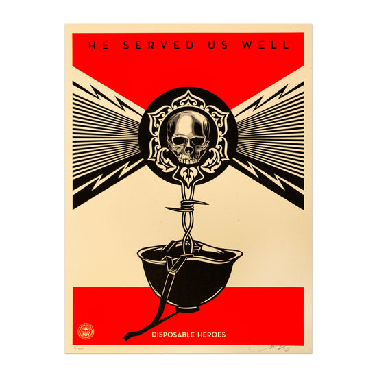 Shepard Fairey "Disposable Heroes, 2012" Archive Print