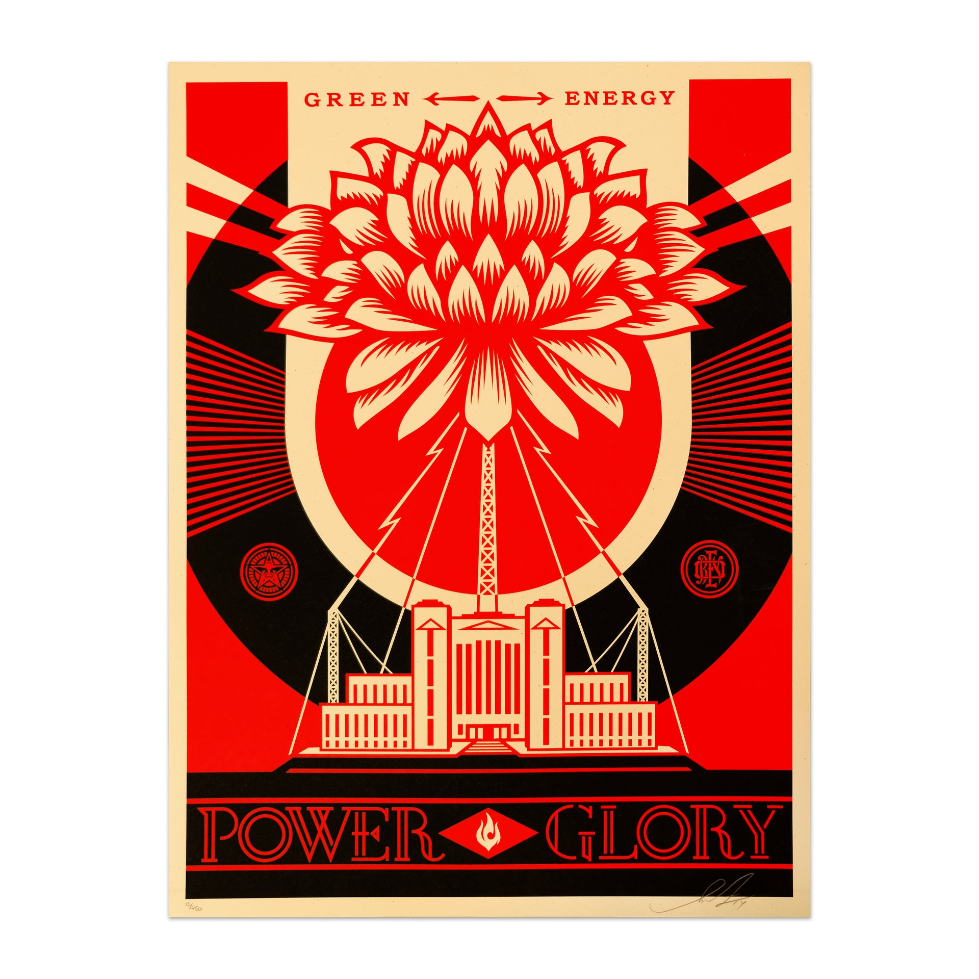 Shepard Fairey "Green Power, 2014" Archive Print
