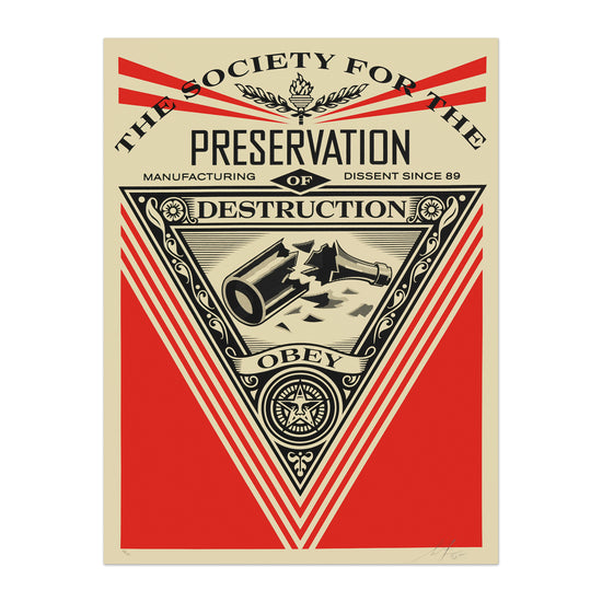 Shepard Fairey "Society of Destruction, 2015" Archive Print