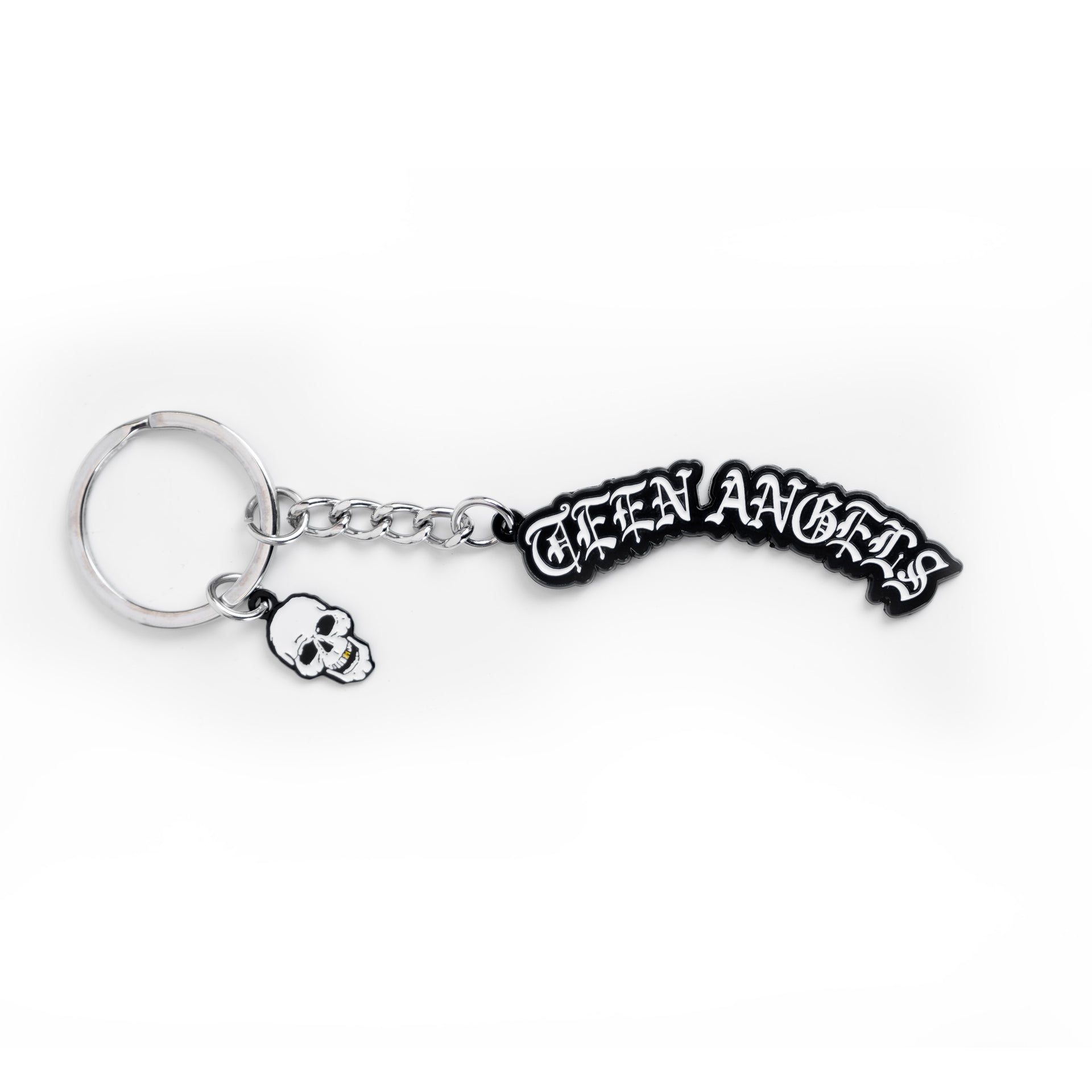 Teen Angel's "Logo w/ Skull Charm" Keychain