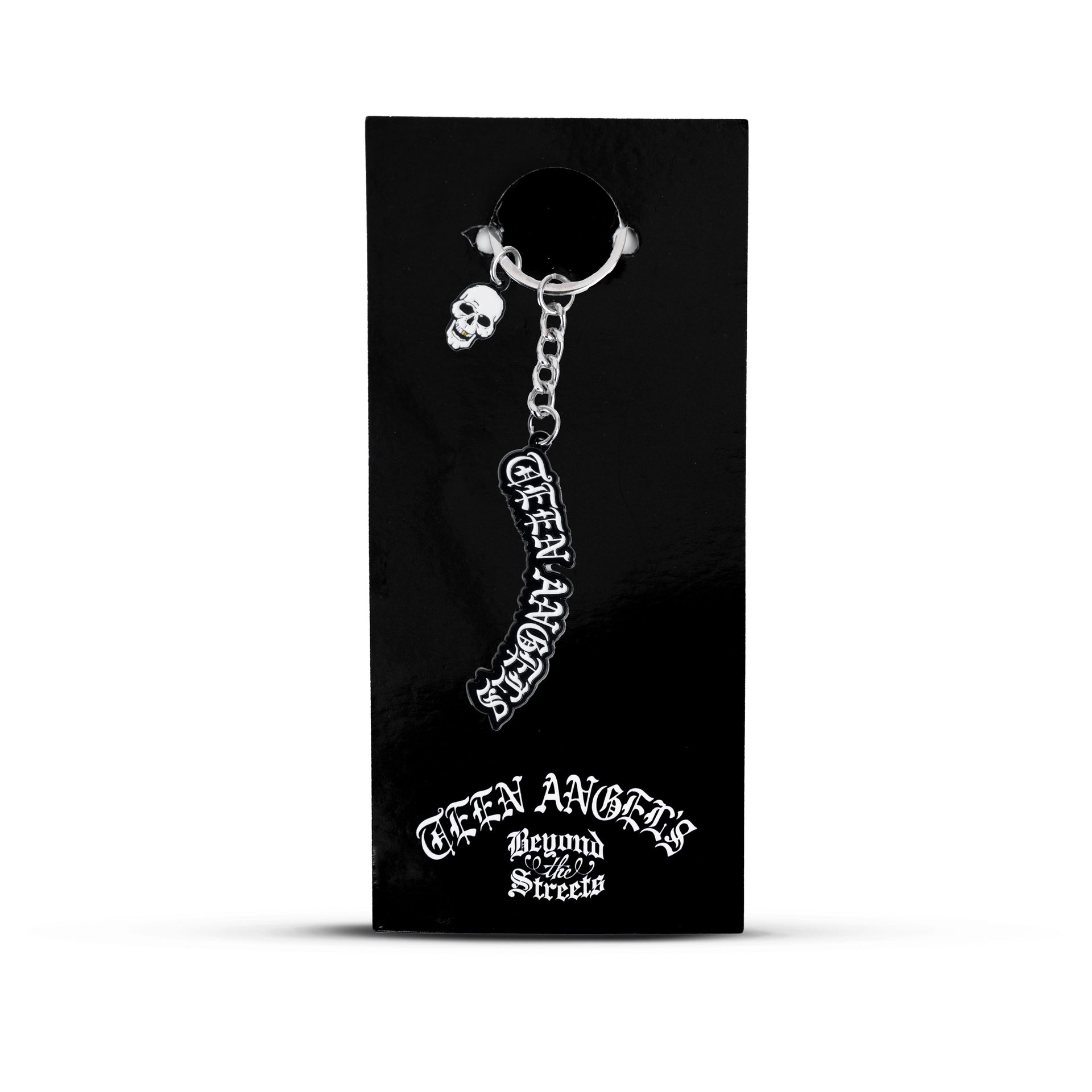 Teen Angel's "Logo w/ Skull Charm" Keychain