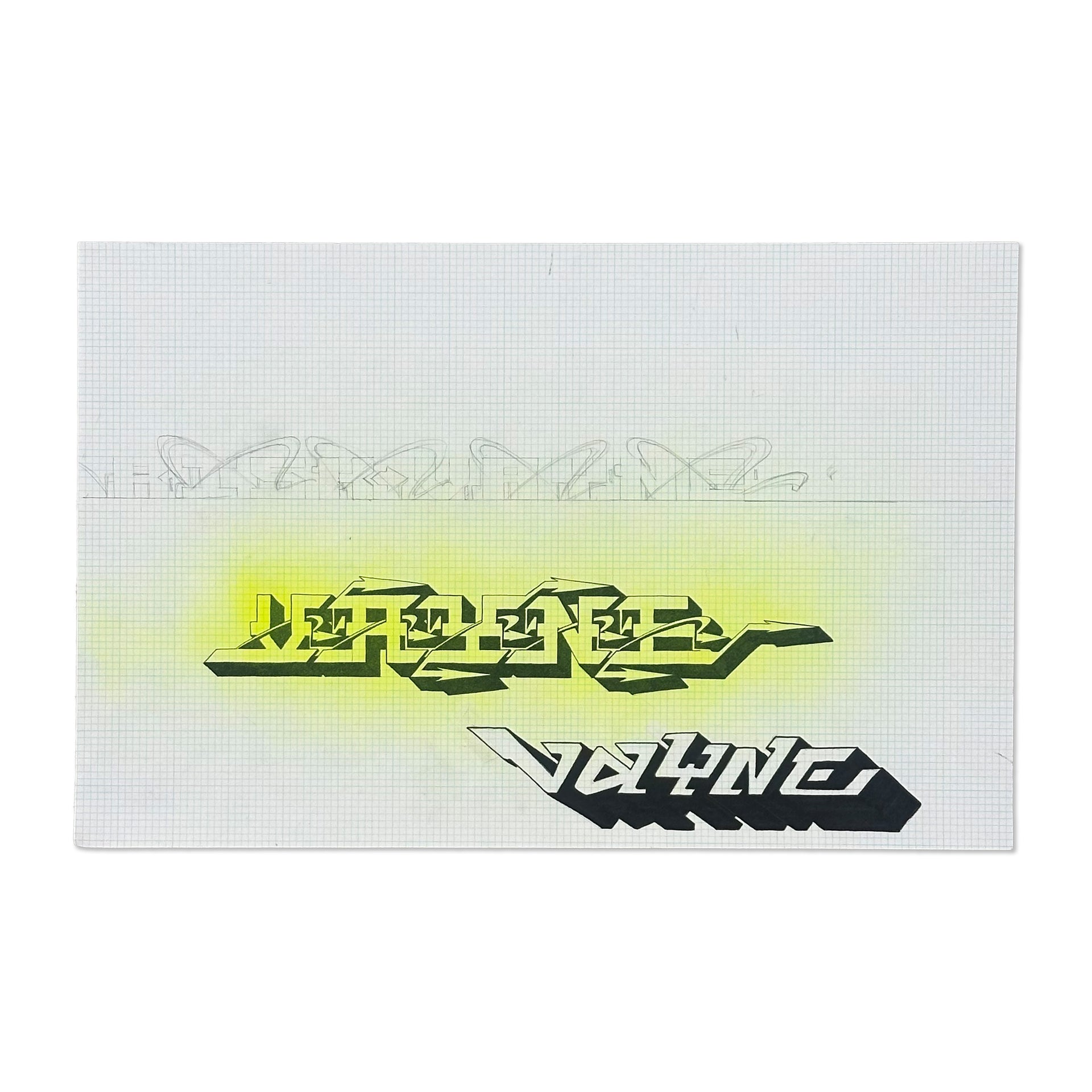 VAYNE "Neon Wildstyle Block Letter" Original Artwork