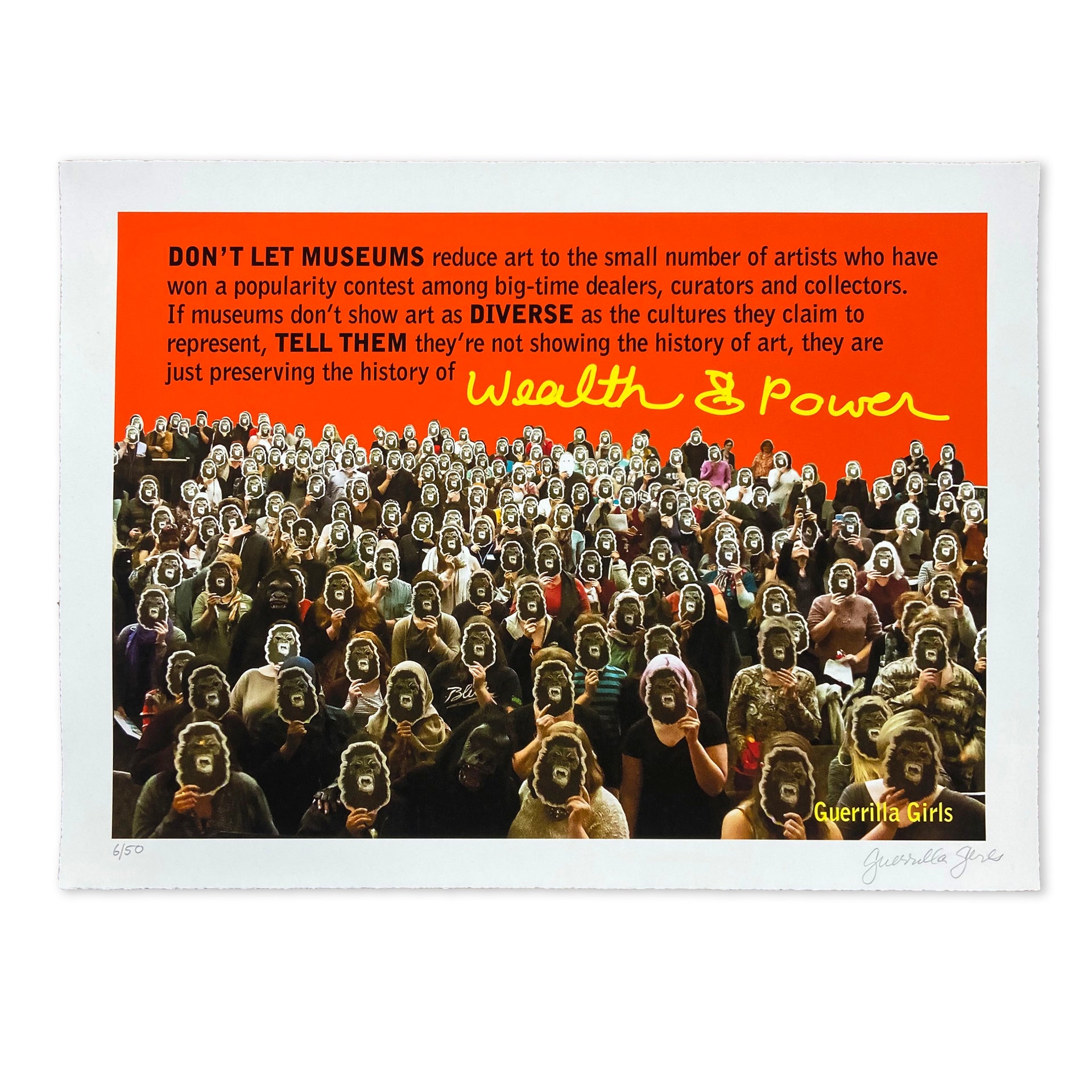 Guerrilla Girls "Wealth & Power, 2016" Print