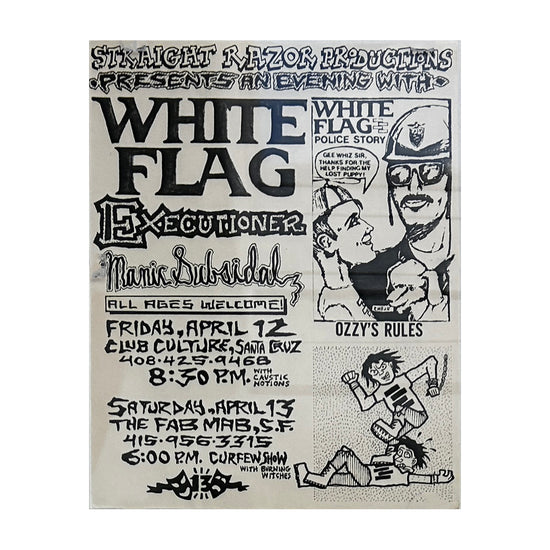 Kill Your Idols "White Flag" Vintage Flyer
