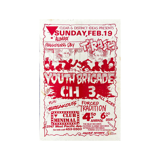 Kill Your Idols "Youth Brigade" Vintage Flyer